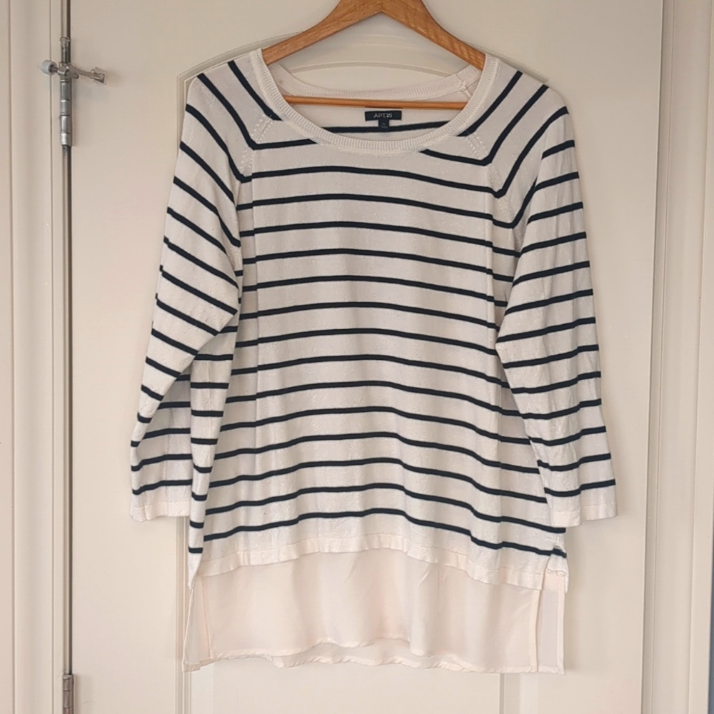 Black striped sweater tunic